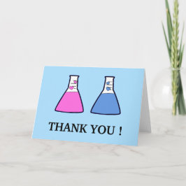 Cartão De Agradecimento Geek Science Beaker Hearts Chá de fraldas Obrigado