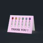 Cartão De Agradecimento Geek Science Rainbow Flower Obrigado<br><div class="desc">Geek Science Rainbow Flower Obrigado A Vocês Cartões Com Versão Rosa Personalizar. Dentro vazio</div>