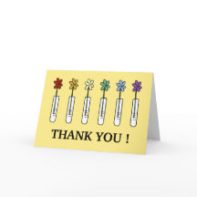 Geek Science Rainbow Flower Thank You