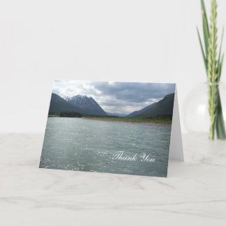 Cartão De Agradecimento Geleiras e lago de Alaska