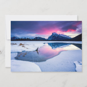 Cartão De Agradecimento Gelo e neve   Mt. Rundle, Canadá