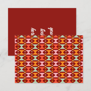 Cartão De Agradecimento Geometria Boho Moderna