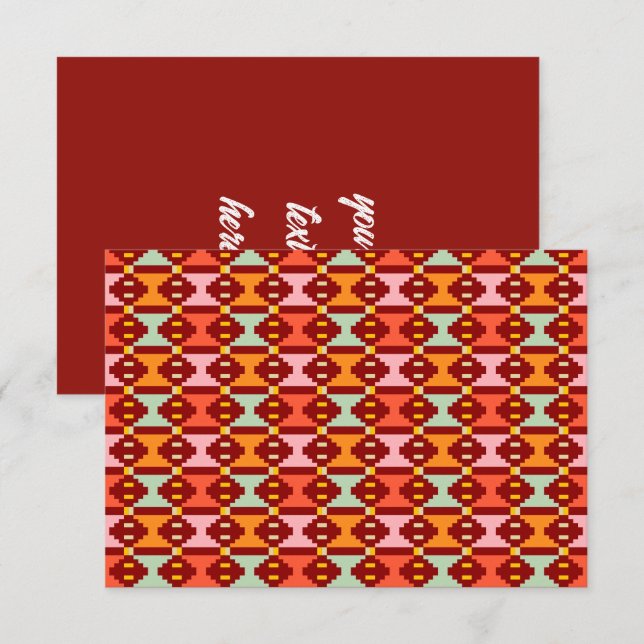 Cartão De Agradecimento Geometria Boho Moderna (Frente/Verso)