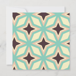 Cartão De Agradecimento Geometric pattern with alternating dark star shape