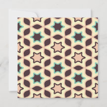  Geometric pattern with star shapes in brown and t