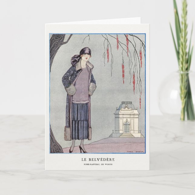 Cartão De Agradecimento George Barbier, Art Deco (Frente)