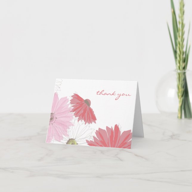 Cartão De Agradecimento Gerber Daisy Thank You Card (Frente)