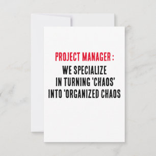 Cartão De Agradecimento Gerente de Projeto Nós nos especializamos em trans