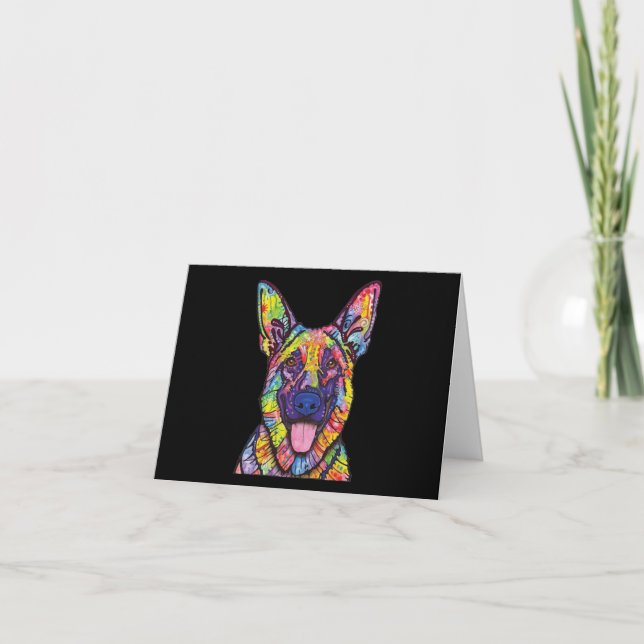 Cartão De Agradecimento German shepherd (Frente)