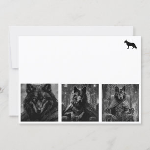 Cartão De Agradecimento German shepherd preto