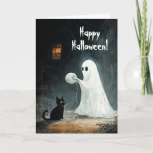 Cartão De Agradecimento Ghost e Black Cat Play