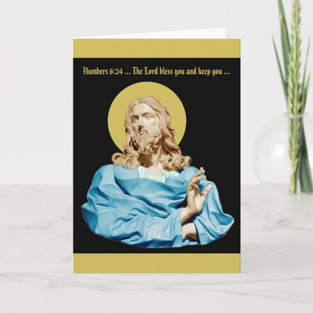 Cartão De Agradecimento Gian Lorenzo Bernini Bust do Cristo 1679 (Frente)