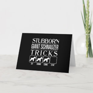 Cartão De Agradecimento Giant Schnauzer Gigante Stubborn Tricks, Giant Sch