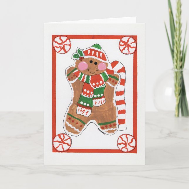 Cartão De Agradecimento Gingerbread Love - Arte Infantil para o CHOC (Frente)