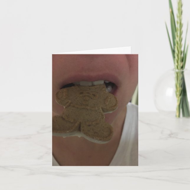 Cartão De Agradecimento gingerpão obrigado nota (Frente)