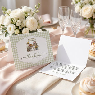 Cartão De Agradecimento Gingham Personalizado Ela Está Fresca No Mercado