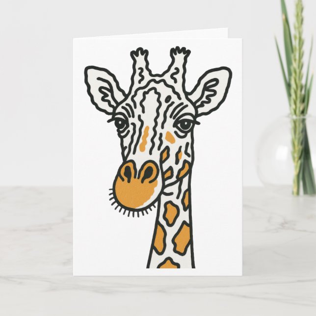 Cartão De Agradecimento Giraffe Greeting card (Frente)