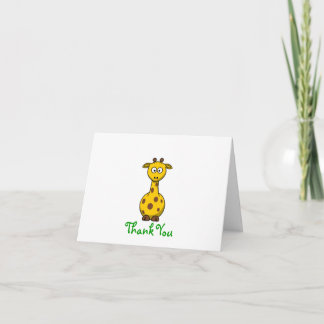 Cartão De Agradecimento Giraffe - Thank You