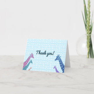 Cartão De Agradecimento Giraffe Tower Birthday