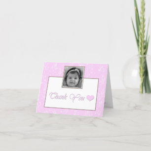 Cartão De Agradecimento Girl Baptism / Christening Thank you