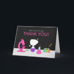 Cartão De Agradecimento Girly Science Obrigado<br><div class="desc">Você conhece uma garota que ama ciência? Uma festa temática da ciência é perfeita para o pequeno cientista na sua vida! Faça disso uma festa de aniversário incrível para crianças com o Cartões de agradecimentos de Ciência Girly projetado pela Enchantfancy Design. Esta placa de saudação apresenta uma configuração de laboratório...</div>