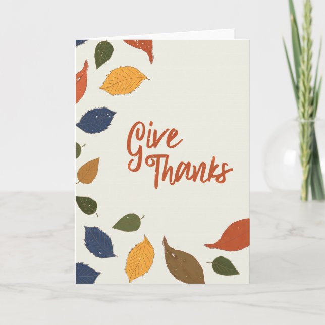 Cartão De Agradecimento Give Thanks Card (Frente)