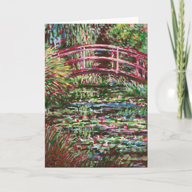 Cartão De Agradecimento Giverny em vermelho - (Frente)