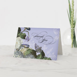 Cartão De Agradecimento Glória da Manhã - Hydrangea - Obrigado Nota Cart