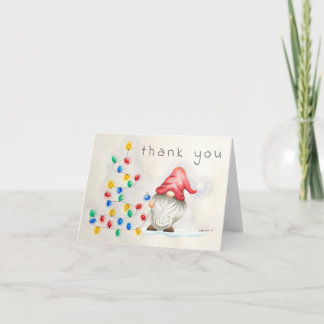 Cartão De Agradecimento Gnome for the Holidays Thank you card