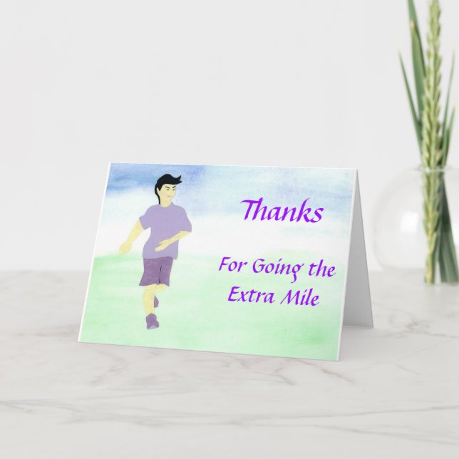 Cartão De Agradecimento Going the Extra Mile notecard (Frente)