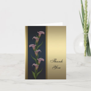 Cartão De Agradecimento Gold Calla Lily Thank You Cards