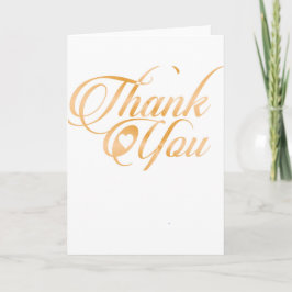 Cartão De Agradecimento Gold Thank you Elegant typography script