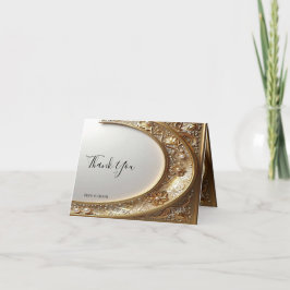 Cartão De Agradecimento Golden Ornate Frame Thank You Card