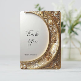 Cartão De Agradecimento Golden Ornate Frame Thank You Card