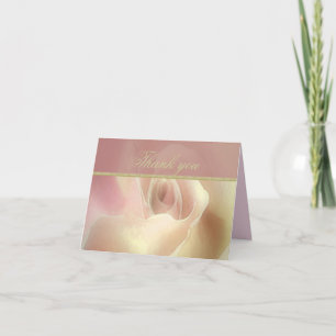 Cartão De Agradecimento Golden Rose Thank You