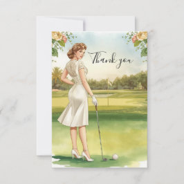 Cartão De Agradecimento Golf Bridal Shower Thank You Card