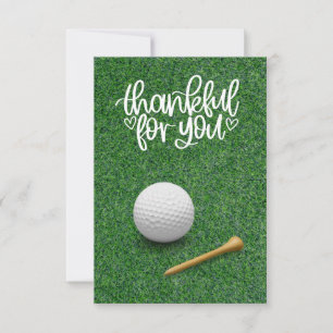 Cartão De Agradecimento GOLF Verdes Gratidão: Fairway