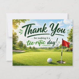 Cartão De Agradecimento Golfe Obrigado pelo dia incrível
