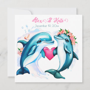 Cartão De Agradecimento Golfinhos fofos