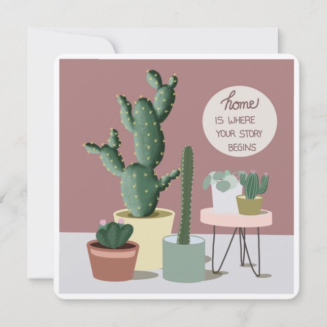 Cartão De Agradecimento Good luck in your new home (Frente)