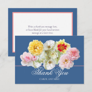 Cartão De Agradecimento Gorgeous Colorful Roses Bridal Shower Thank You