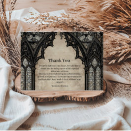 Cartão De Agradecimento Gothic Chandelier Midnight Birthday