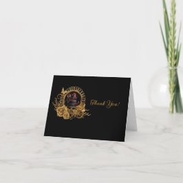 Cartão De Agradecimento Gothic Romance Wedding