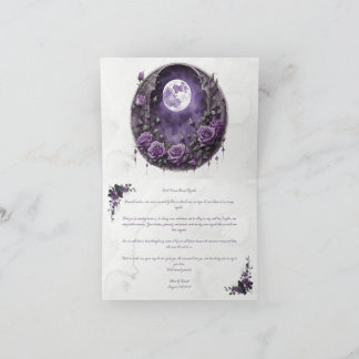 Cartão De Agradecimento Gothic Wedding Thank You Card Floral Dark Romance