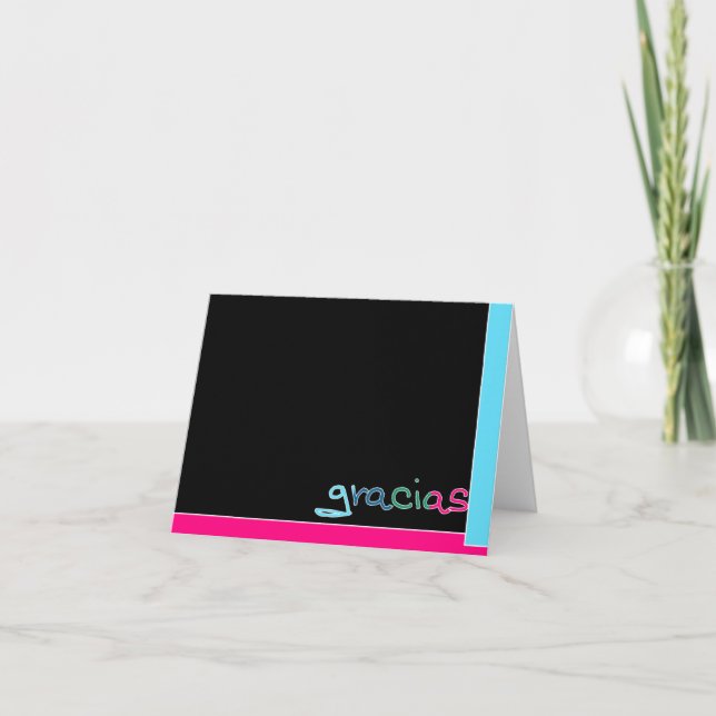 Cartão De Agradecimento Gracias, Gracias muito! (Frente)