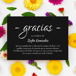 Cartão De Agradecimento Gracias Simpatia | Simpatia Espanhola