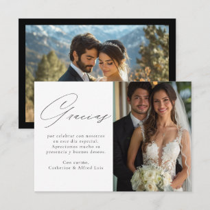 Cartão De Agradecimento Gracias Tarjeta de agradecimiento de boda