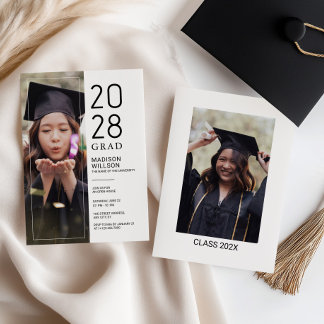 Cartão De Agradecimento Grad Party Custom Photo