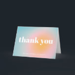 Cartão De Agradecimento Gradiente Personalizado do Bat Mitzvah Soft Blue P<br><div class="desc">Compartilhe a sua gratidão com este cartões de agradecimentos moderno com um humilhante gradiente de pôr do sol em matizes de pastel suave. A tipografia ousada acrescenta um toque contemporâneo, fazer perfeito para casamentos, chás de fraldas, aniversários ou qualquer ocasião especial. Personalize com seu nome para uma maneira na moda...</div>