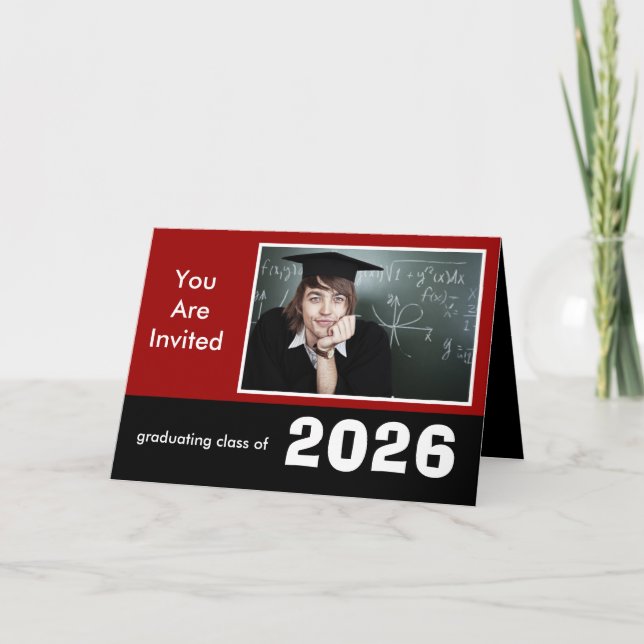 Cartão De Agradecimento Graduação Classe de Mudança no Ano Atual (Frente)